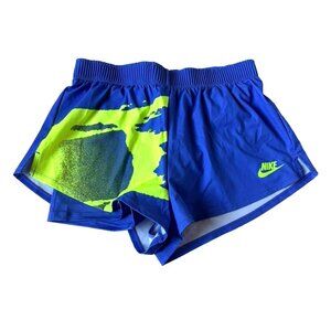 Nike Womens S Challenge Court Slam Shorts CK8430-500 Agassi Tennis Yellow Blue